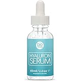 Hyaluronsäure Anti-Aging Anti Falten BIO Gesichtsserum - Hochdosiert Testsieger mit veganer Inhaltsstoffen, Vitamin C/E, Aloe Vera und Grüner Tee für alle Hauttypen, Dermaroller geeignet. Bioniva 60ml