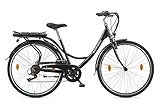 Teutoburg Senne Pedelec Citybike leicht Elektrofahrrad, 28 Zoll, mit 7-Gang Shimano Kettenschaltung, 250W und 10,4 Ah / 36 V Lithium-Ionen-Akku