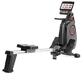 SportPlus Ruderergometer klappbar für zuhause - 24 Stufen & 6 Trainingsprogramme, leises Magnetbremssystem, Rudergerät mit Trainingscomputer & App-Steuerung, TÜV-geprüft, SP-MR-030-iE