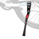 Atuka Fahrradständer aus Aluminiumlegierung Seitenständer Universal Höhenverstellbarer Fahrrad Ständer für Mountainbike Geeignet Rennrad Kinderfahrrad 22-27 Zoll