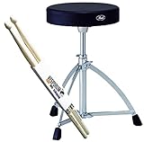 Pearl D-730S Rundsitz Drumhocker + keepdrum Drumsticks 1 Paar