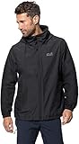 Jack Wolfskin Stormy Point Jacket M, wasser- und winddichte Allwetterjacke für Herren, robuste Hardshelljacke für jedes Wetter, atmungsaktive Herren Regenjacke, schwarz (black), XL