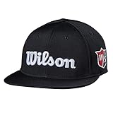 Wilson Herren Golf Tour Flat Brim Hat Mütze, schwarz, Erwachsene