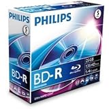 Philips Blu Ray Disc BD-R 135 min/25 GB 4x, 5 Stück in Jewelbox