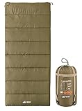 Semoo Deckenschlafsack - Leichter Kompakter Schlafsack Ideal für Frühling und Sommer - 190 x 84 cm/1kg - Olivgrün