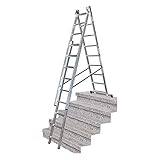 Krause Corda Vielzweckleiter 3x9 Sprossen Mehrzweckleiter Leiter mit Treppenfunktion