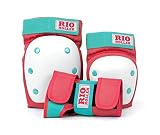 Rio Roller Triple Pad Set Skateboard-Schutzset, Erwachsene Unisex, Mehrfarbig (Red/Mint), S