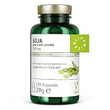 LifeWize® Soja Isoflavon Kapseln - 250mg - Echter Sojabohnen Extrakt mit 40% Isoflavone - 120 Kapseln aus Deutschland - Vegan und ohne Zusatzstoffe