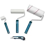 Color Expert Vliestapezierset Vlies-Tapezier-Set Malerset Renovierungsset, Blau, 4-Teilig