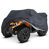 XXXL Quad ATV Abdeckplane NEVERLAND Fahrzeug Abdeckung Schutz Cover Winterfest Staub Regen UV-Schutz Schwarz 256 x 110 x 120 cm