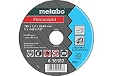 Metabo Trennscheibe Flexiarapid TF 41 25 Stück(spzeiell für rostfreie, dünnwandige Materialien; max. 12200/min) 616187000