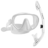 SCUBAPRO Ghost* Schnorchelset mit Trockenschnorchel FusionDry (weiss)