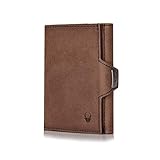 DONBOLSO® Wallety NextGen Leder I Slim Wallet mit Münzfach I Geldbeutel mit RFID Schutz I bis 11 Karten I Mini Portemonnaie für Herren und Damen I Geldbörse I Braun
