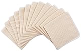 Microfaser Make-Up Entferner Tuch - Wiederverwendbar Gesichtsreinigungstücher - Besonders Weiches Kosmetiktücher für Gesichtspflege - Schonende Gesichtsreinigung,33cm x 33cm, 12 Stück Beige