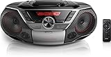 Philips AZ700T/12 CD-Soundmaschine, CD Player Tragbar (Radio UKW, Bluetooth, NFC, USB Direct, CD, MP3-CD, Dynamic Bass Boost, Bassreflex-Lautsprechersystem, Fernbedienung) schwarz