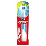 Colgate 360 Degrees Mouth Clean - Batteriebetriebene Zahnbürste, Farbe sortiert (Blau / Grün / Rosa / Lila)