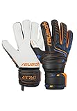 Reusch Herren Attrakt Sg Finger Support Torwarthandschuhe, Black/Shocking orange, 10