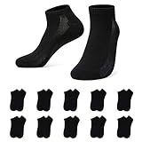 YouShow Füßlinge Herren Damen 10 Paar Sneaker Socken Ballerina Kurze Footies Unsichtbare Herren 43-46 Schwarz