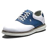 Footjoy Herren Traditions Golfschuh, weiß Marineblau, 47 EU