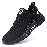 Kefuwu Laufschuhe Herren Sportschuhe Straßenlaufschuhe Sneaker Joggingschuhe Atmungsaktiv Turnschuhe Walkingschuhe Traillauf Fitness Schuhe Outdoor（Schwarz-Weiss 45）