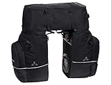 VAUDE Hinterradtaschen Karakorum, Dreifachtasche zum Radfahren, black uni, one Size, 124090510
