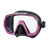 Taucherbrille Tusa Freedom Elite - einglas tauchmaske schnorchelmaske damen - rosa silikon schwarz