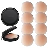 Nipple Cover - Silikon Nippelabdeckung Gel Brustwarzenabdeckung Selbstklebend & Wiederverwendbar Brust Aufkleber unter BH Bikini & Badeanzug,M,Farbe Apairs Round