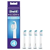 Oral-B Pulsonic Clean Aufsteckbürsten für Schallzahnbürsten, 4 Stück