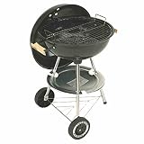 GrillChef by Landmann Holzkohle-Kugelgrill | Emaillierte Feuerschale, Deckel und Kohlerost, Ascheauffangschale aus Edelstahl, Deckelthermometer | Arbeitshöhe 64 cm, Grillrost Ø 44 cm