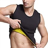 Martiount Schweißweste für Männer Gewichtsverlust Neopren Saunaanzug Body Shaper Hot Tank Top mit Reißverschluss Bauch Fatburner Abnehmen Shapewear (s1)