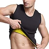 Martiount Schweißweste für Männer Gewichtsverlust Neopren Saunaanzug Body Shaper Hot Tank Top mit Reißverschluss Bauch Fatburner Abnehmen Shapewear (s1)