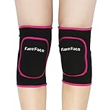 FakeFace 1 Paar Knieschoner Unisex Kinder Knieschützer Kniebandage Verdickt Schwamm Knieorthese für Freizeit und allerlei Sport,Fußball Laufen Tanzen