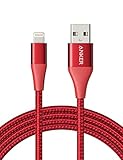 Anker Powerline+ II Lightning-Kabel (1,8 m), MFi-Zertifiziert für perfekte Kompatibilität mit iPhone X / 8/8 Plus / 7/7 Plus / 6/6 Plus / 5 / 5S und mehr (rot)