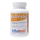 Enzy Bon hochdosiertes Multienzym 100 magensaftresistente Tabletten (ab sofort ohne Magnesiumstearat). Bromelain 900mg, Papain 1150mg, Trypsin, Alpha-chymotrypsin, Pankreatin, Amylase, Lipase