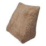 non-brand Dreieck Lesekissen Keilkissen Bettkeil Körperkissen Sitzhilfe für Bett Sofa, Auswahl - Kaffee