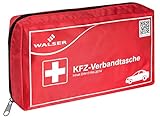 Walser 44264 KFZ Verbandskasten rot nach DIN 13164, Erste-Hilfe Set Auto, Verbandtasche