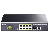 Cudy GS1010P 8+2-Port Gigabit Ethernet PoE+ Unmanaged Plug-and-Play Switch,120 W, 8 * 10/100/1000 Mbit/s PoE+ Ports, CCTV/VLAN-Modus, 802.3af/ 802.3at