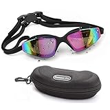 Bezzee Pro Schwimmbrillen für Erwachsene - Unisex Schwimmbrille - Taucherbrille UV-Schutz Wasserundurchlässig mit Schutz Etui - Triathlon Brille für Männer und Frauen