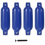 Extaum Bootsfender 4 STK. Boot Zubehör Segelboot Bootszubehör Blau 41 x 11,5 cm PVC