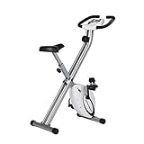 Ultrasport Heimtrainer F-Bike Advanced,LCD-Display, klappbarer Hometrainer, verstellbare Widerstandsstufen, mit Handpulssensoren, faltbarer Fahrradtrainer, für Sportler und Senioren