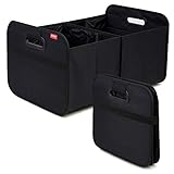 achilles Auto Faltbox, Kofferraum-Organizer, Faltbare Autotasche, Faltkorb, Aufbewahrung Taschen, Kofferraumtasche, schwarz, 50 cm x 32 cm x 27 cm