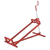 Pro-Tec Rasentraktorheber 400 kg Hebevorrichtung Hebebühne Reinigungshilfe Stahl Rot