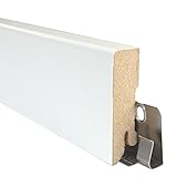 HOCO Laminat Sockelleiste CUBE 'WEISS' Höhe: 58 mm x Tiefe: 16 mm x Länge: 2500 mm - Sie kaufen (5 Stück) mit 2500 mm Länge