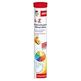 Doppelherz A-Z Brausetabletten mit Orange-Maracuja Geschmack – Multivitamin-Nahrungsergänzungsmittel mit vielen wichtigen Vitaminen, Mineralstoffen & Spurenelementen – 1x15 Brausetabletten (1 Packung)