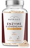 Verdauungsenzyme Pflanzlich | Digestive Enzyme-Komplex | Lactase 12000 ALU | Verdauungsbeschwerden, Blähungen und Milchunverträglichkeit | 60 Kapseln 100% Vegan | Hochdosiert | Vegan | Nutri&Co