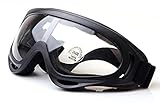 ATAIRSOFT Taktisch UV400 Anti-UV Snowboardbrille Sonnenbrille Brillen Winddicht Staubdicht Professionelle Winterski-Schutzbrille (Transparent)