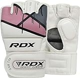 RDX MMA Kunstleder Handschuhe UFC Kamfsport sandsackhandschuhe Sparring Grappling Trainingshandschuhe Rosa, Gr. L