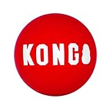 KONG – Signature Balls – 2er-Pack, Robuster Ball zum Jagen und Apportieren – Für Mittelgroße Hunde