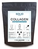 Collagen Pulver 1kg | Kollagen Hydrolysat Peptide Typ I, II und III | aus Weidehaltung - Ohne Zusatzstoffe - Geschmacksneutral | SOLID Sports