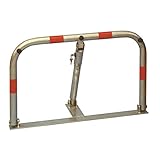 Certeo Parkplatzsperrbügel | klappbar | HxBxL 55 x 30 x 80 cm | Verzinkt | Parkplatzsperre Parkplatzpfosten Absperrung Absperrpfosten